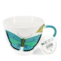 new bone china mug 550ml - butterfly