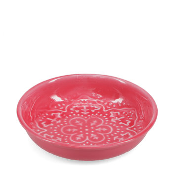 enamel trinket dish (10cm) - vibrant pink