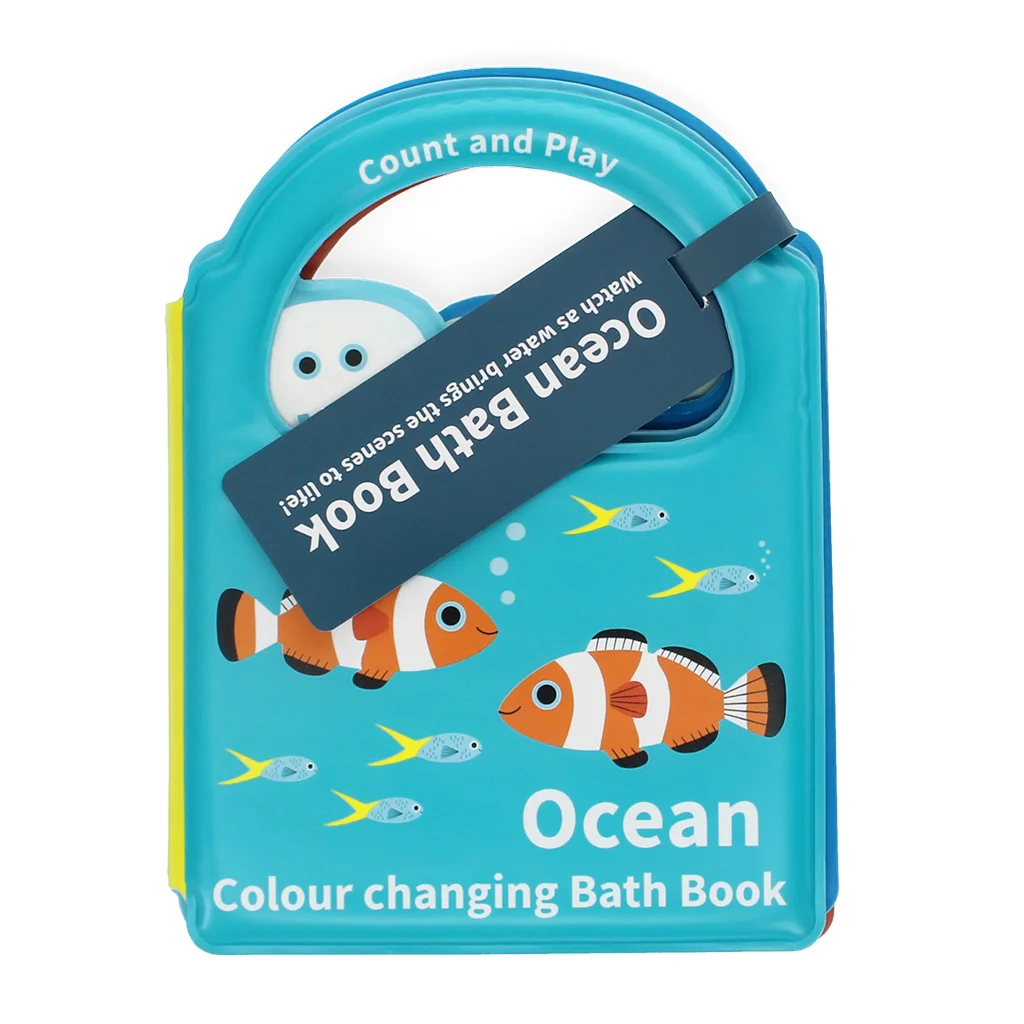 libro de baño que cambia de color - océano