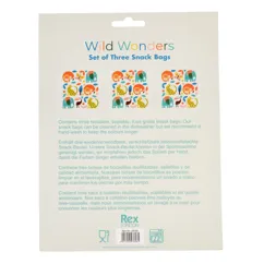 reusable snack bags (set of 3) - wild wonders