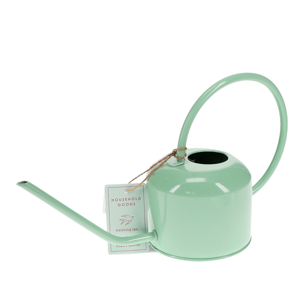 metal watering can 1ltr - pistachio green
