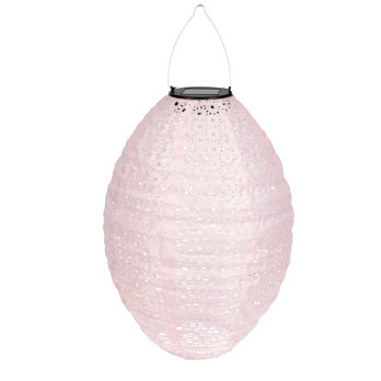 lanterne solaire d'extérieur à suspension - rose clair