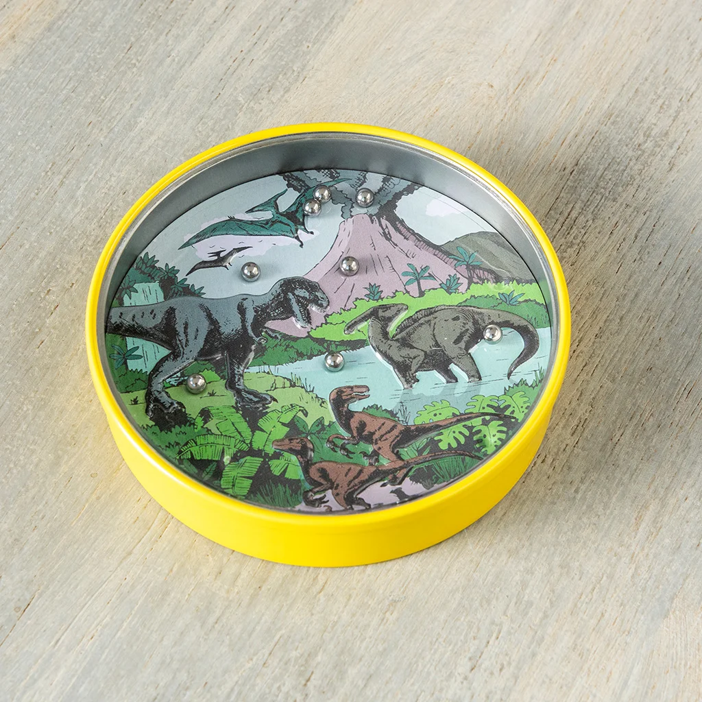 tin tilt puzzle - prehistoric land dinosaur