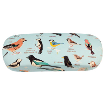 glasses case & cleaning cloth - garden birds
