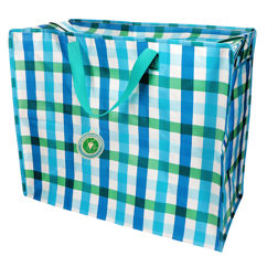xxl-tasche - blue gingham