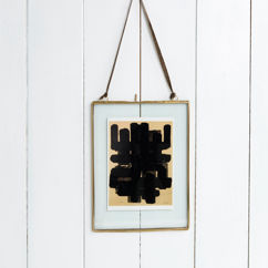 hanging brass frame 15x10cm