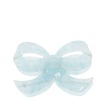 hair claw clip - blue bow