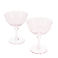 etched star coupe cocktail glasses 200ml (set of 2) - pink
