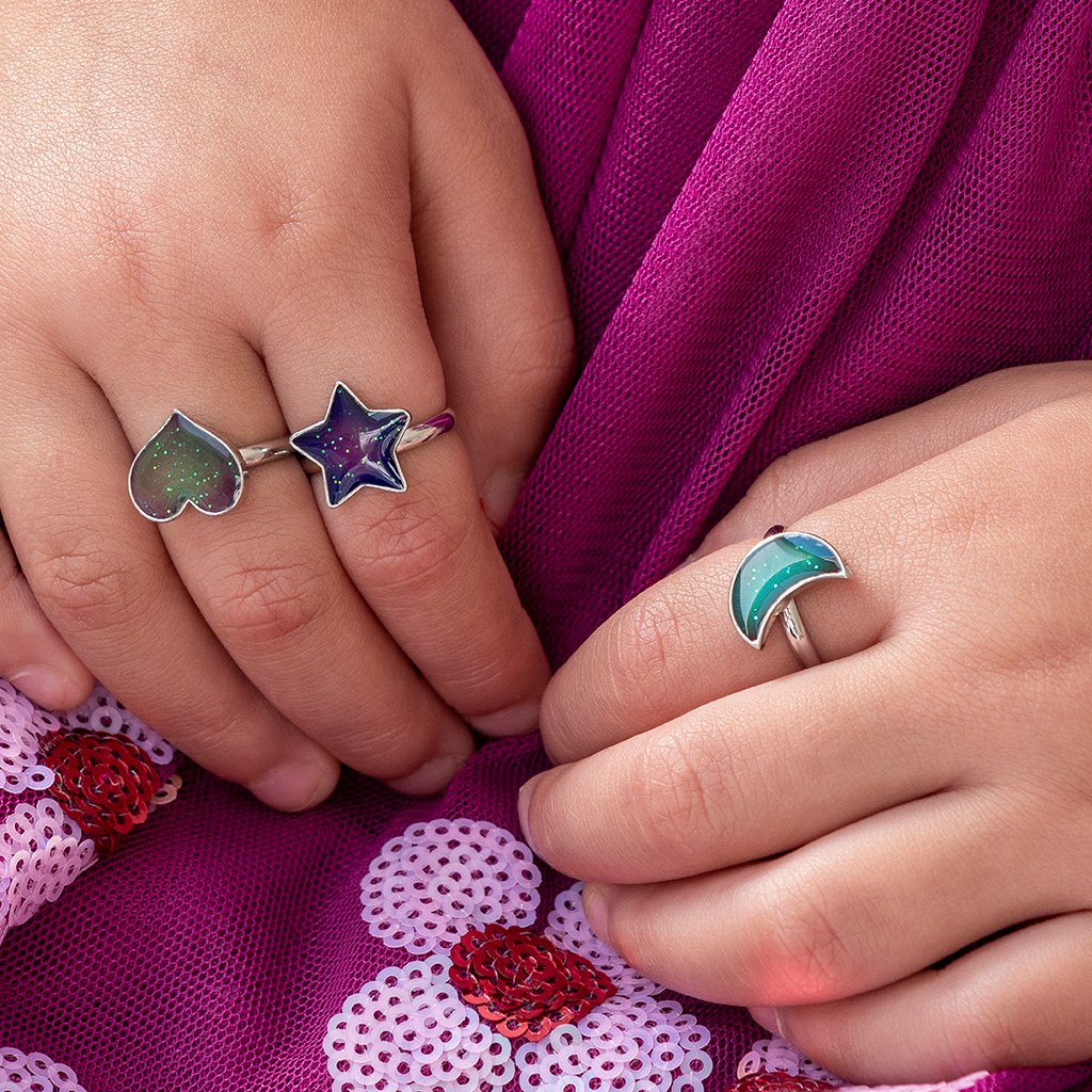 mood rings (set of 3) - heart, star & moon