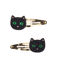 barrettes à cheveux à paillettes (lot de 2) – chat noir