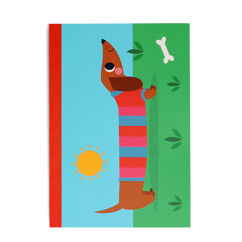 notizheft a5 - sunny sausage dog
