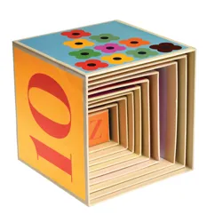 ensemble de 10 blocs empilables colourful creatures