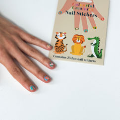 children's nail stickers - colourful creatures