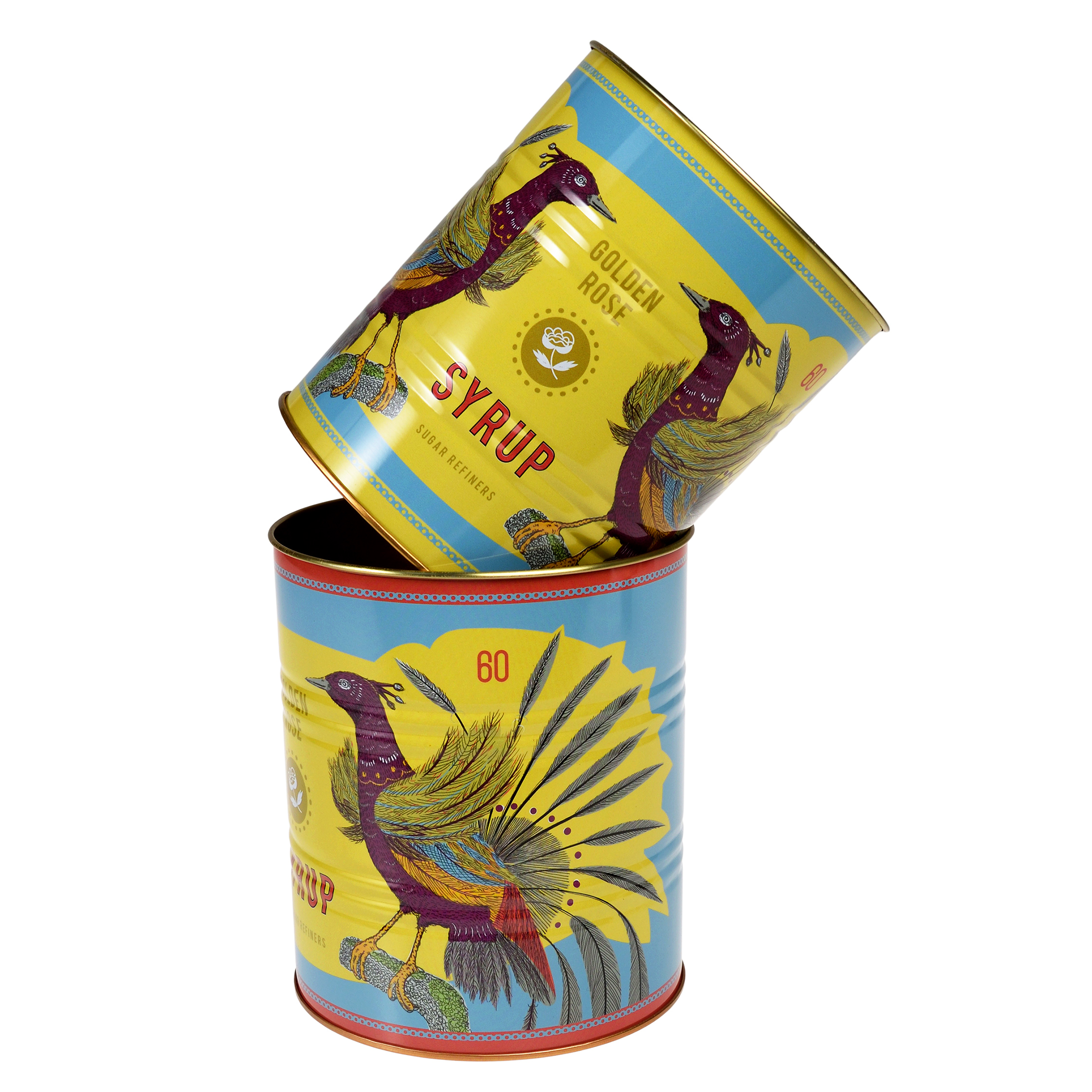 medium storage tins (set of 2) - golden rose syrup