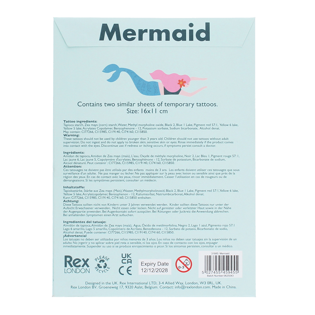 temporary tattoos - mermaid