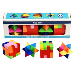 3d puzzle erasers (set of 4) - wild bear