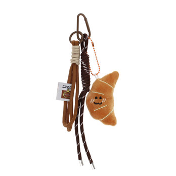 plush bag charm - mr croissant