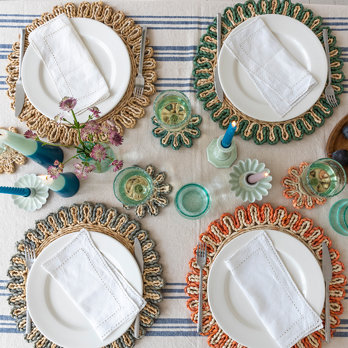 corn husk placemat - orange