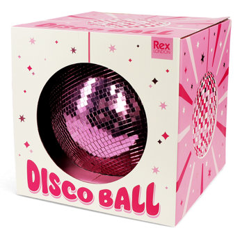 boule disco suspendue (20 cm) - rose