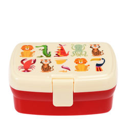 lunch box with tray - colourful creatures