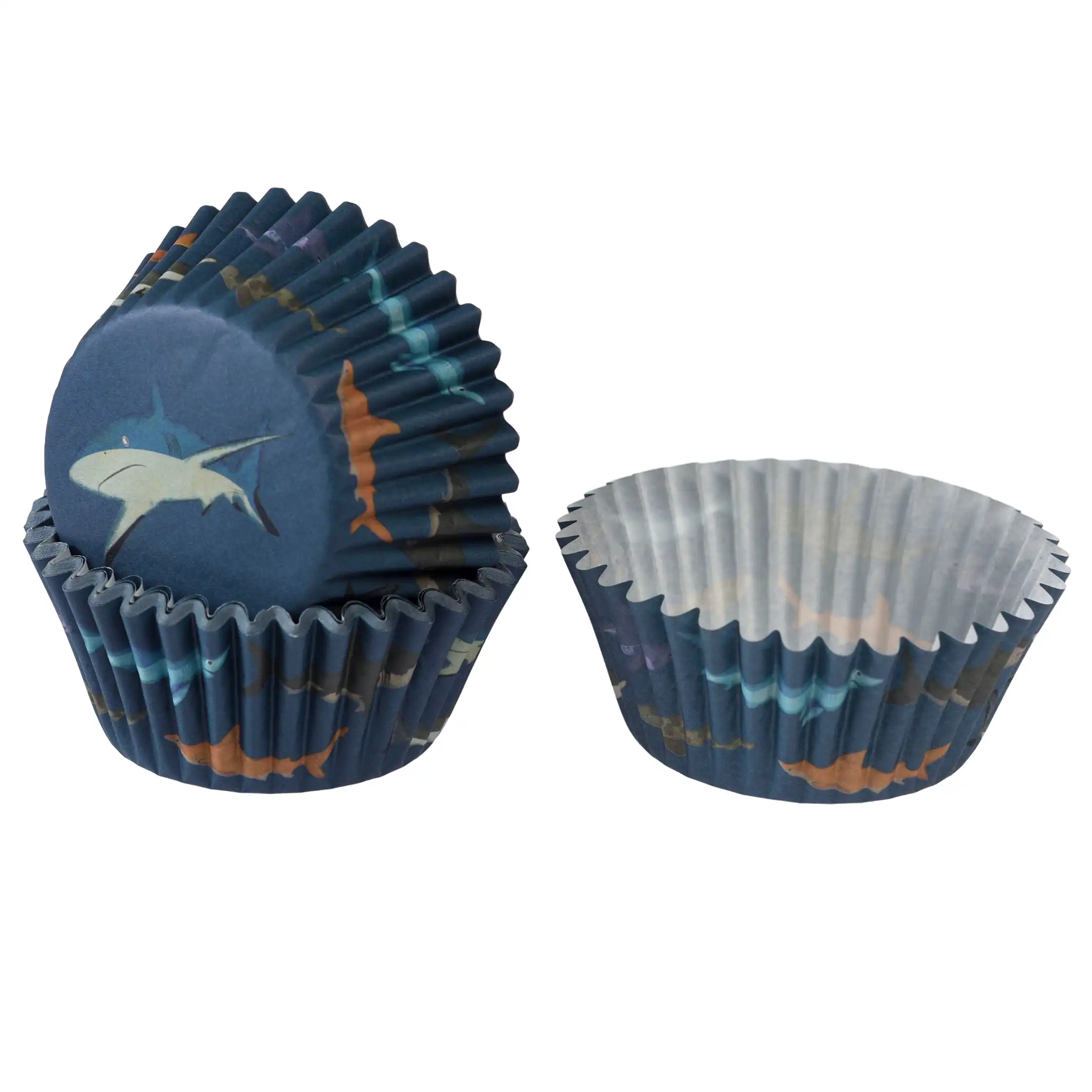 cupcake cases (pack of 50) - sharks