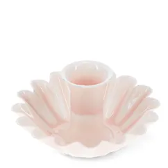 enamel cupped flower candle holder - soft pink enamel cupped flower candle holder - soft pink
