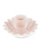 emaille-kerzenhalter mit gewölbtem tropfschutz in blumenform - pink