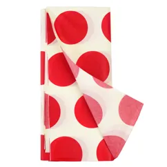 papier de soie spotlight rouge sur blanc (10 feuilles)