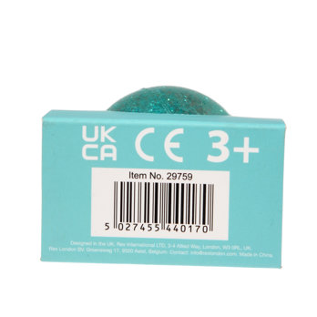 glitter bouncy ball - blue owl