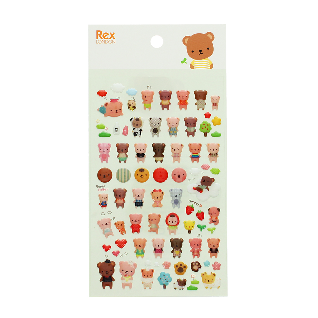 3d stickers - adorable bears