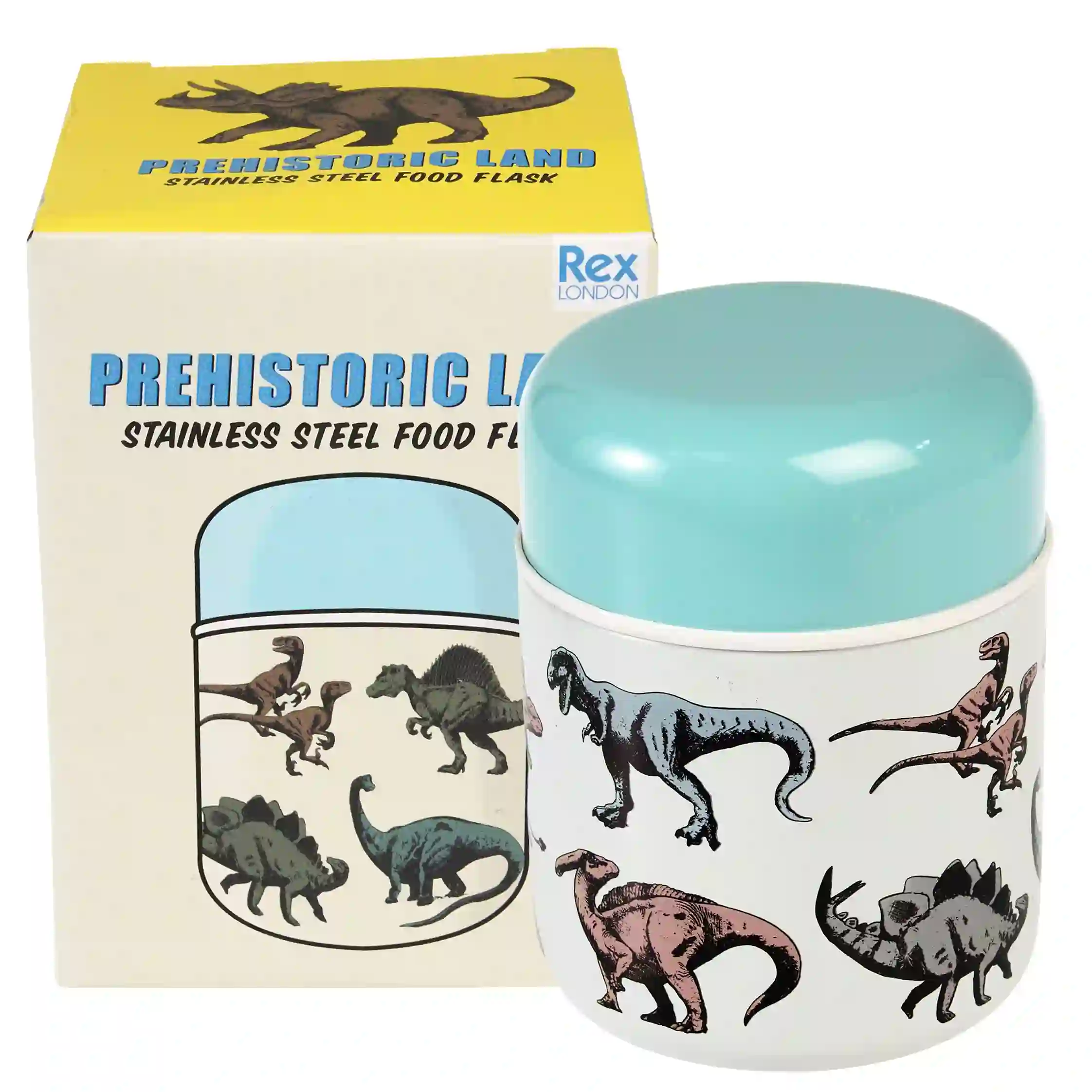 frasco de alimentos de acero inoxidable prehistoric land