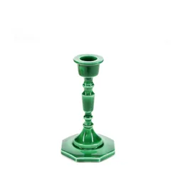 enamel candlestick (13cm) - dark green enamel candlestick (13cm) - dark green
