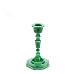 bougeoir en émail (13cm) - vert foncé