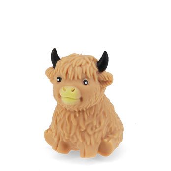 jouet animal malléable - vache des highlands