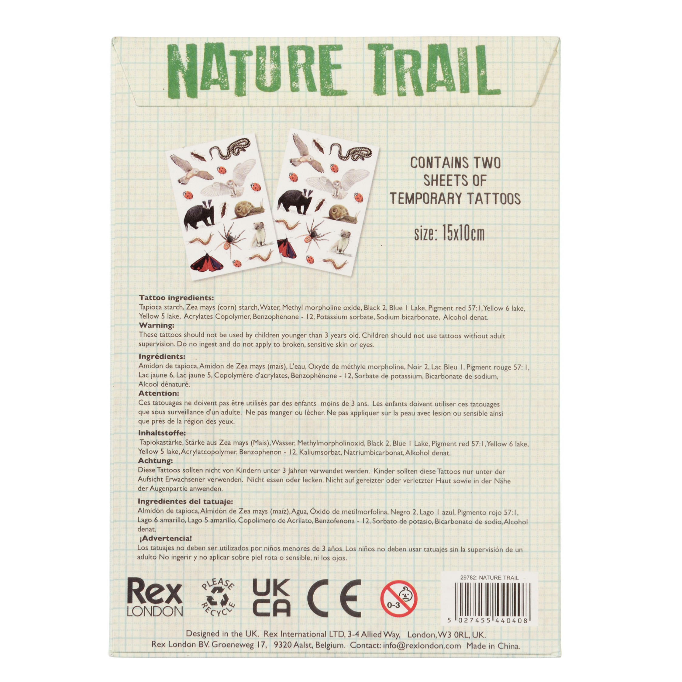 temporary tattoos - nature trail