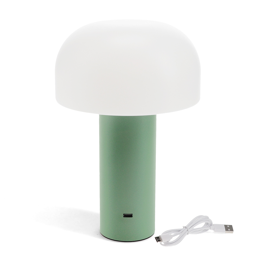 lampe tactile champignon rechargeable usb - vert