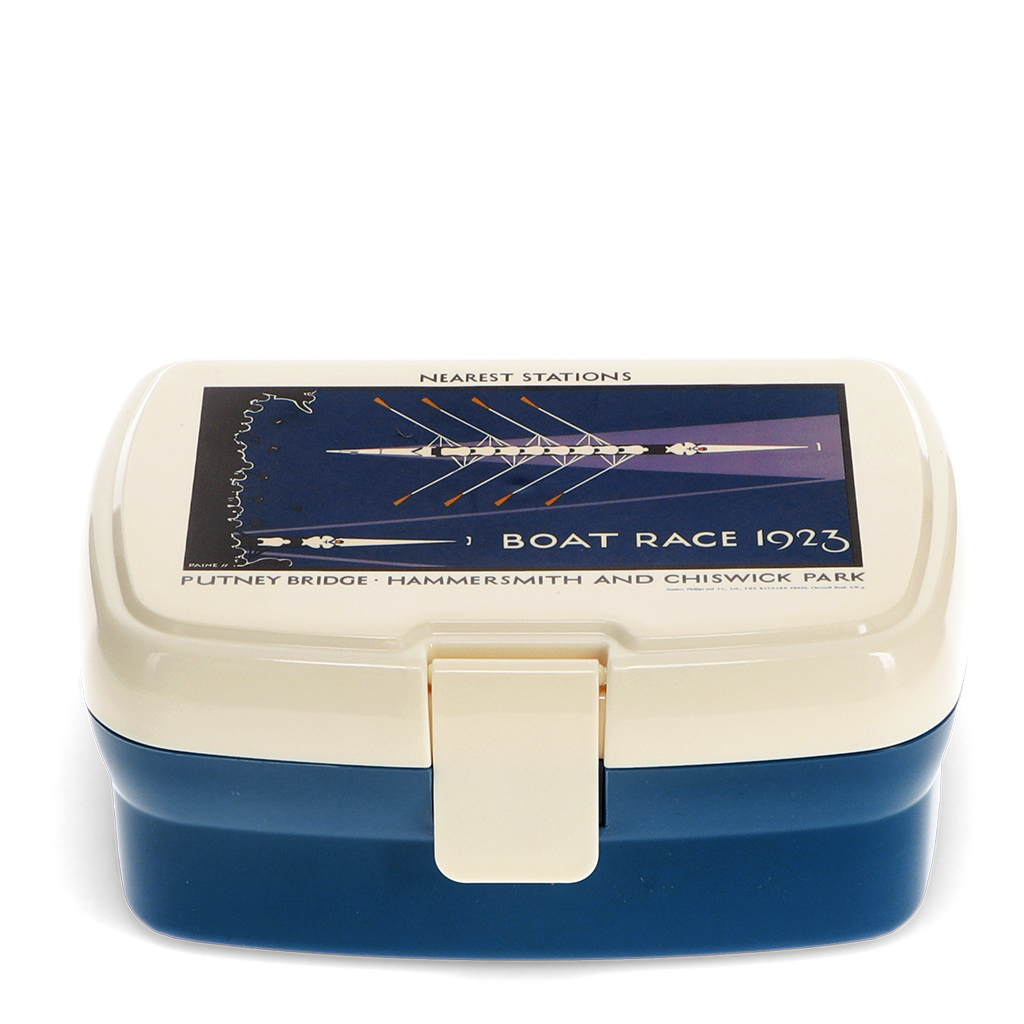 lunch box with tray - tfl vintage poster "boat race"