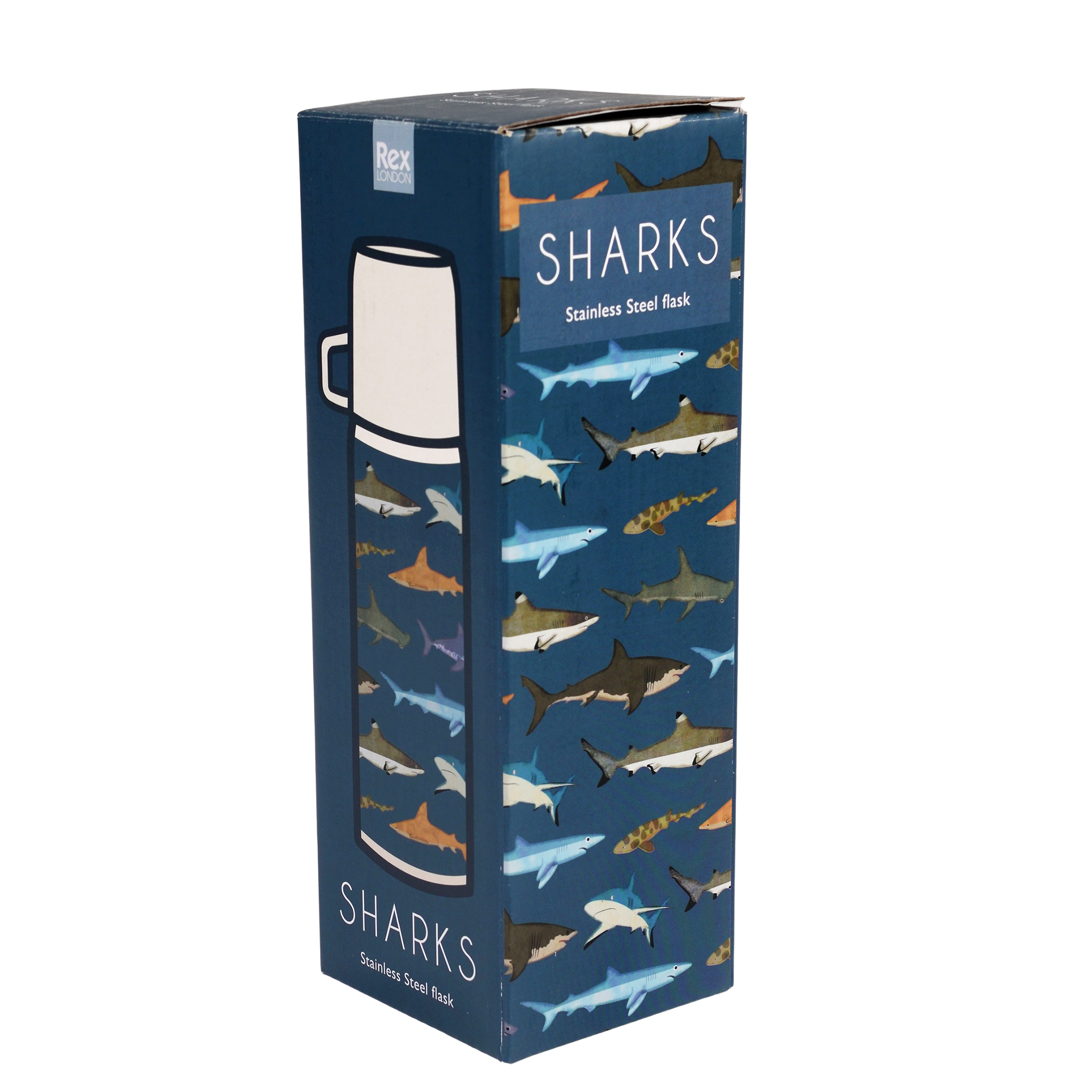 flask and cup - sharks