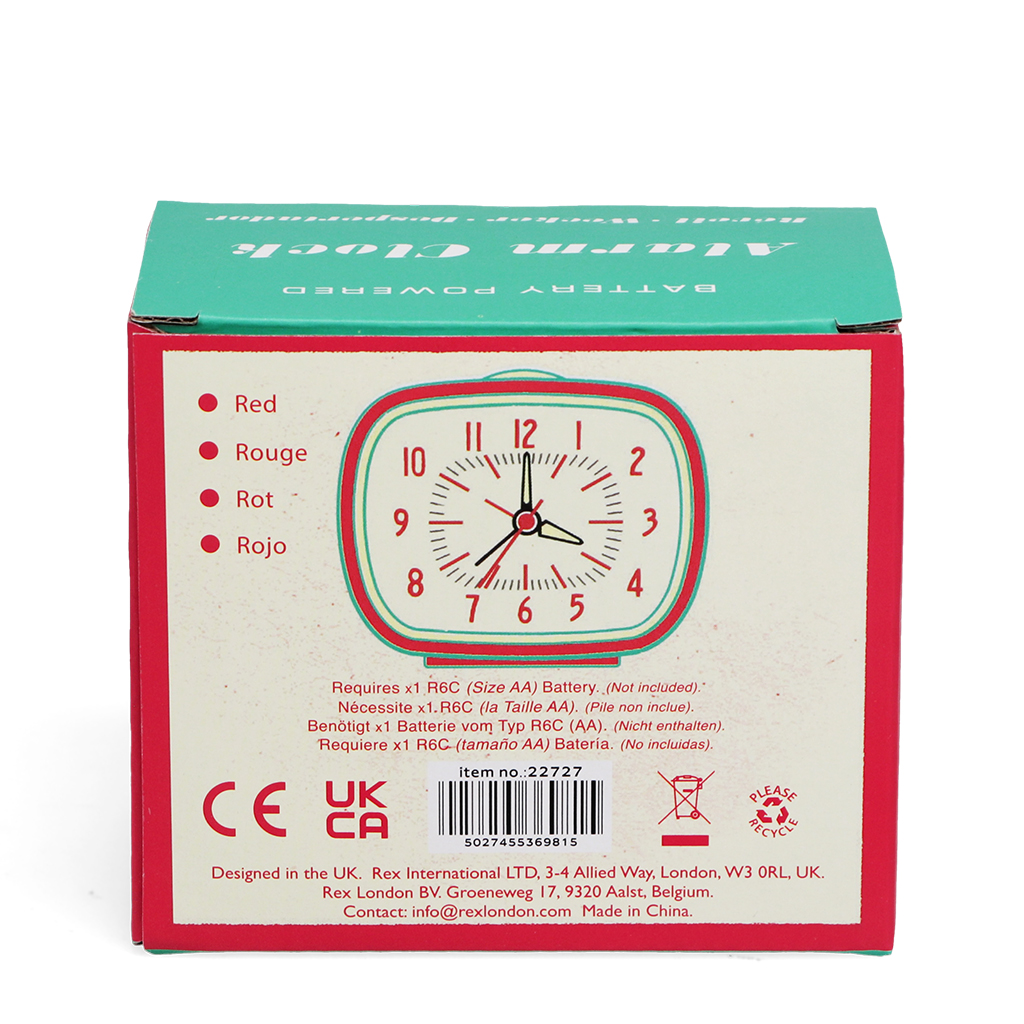 retro alarm clock - red