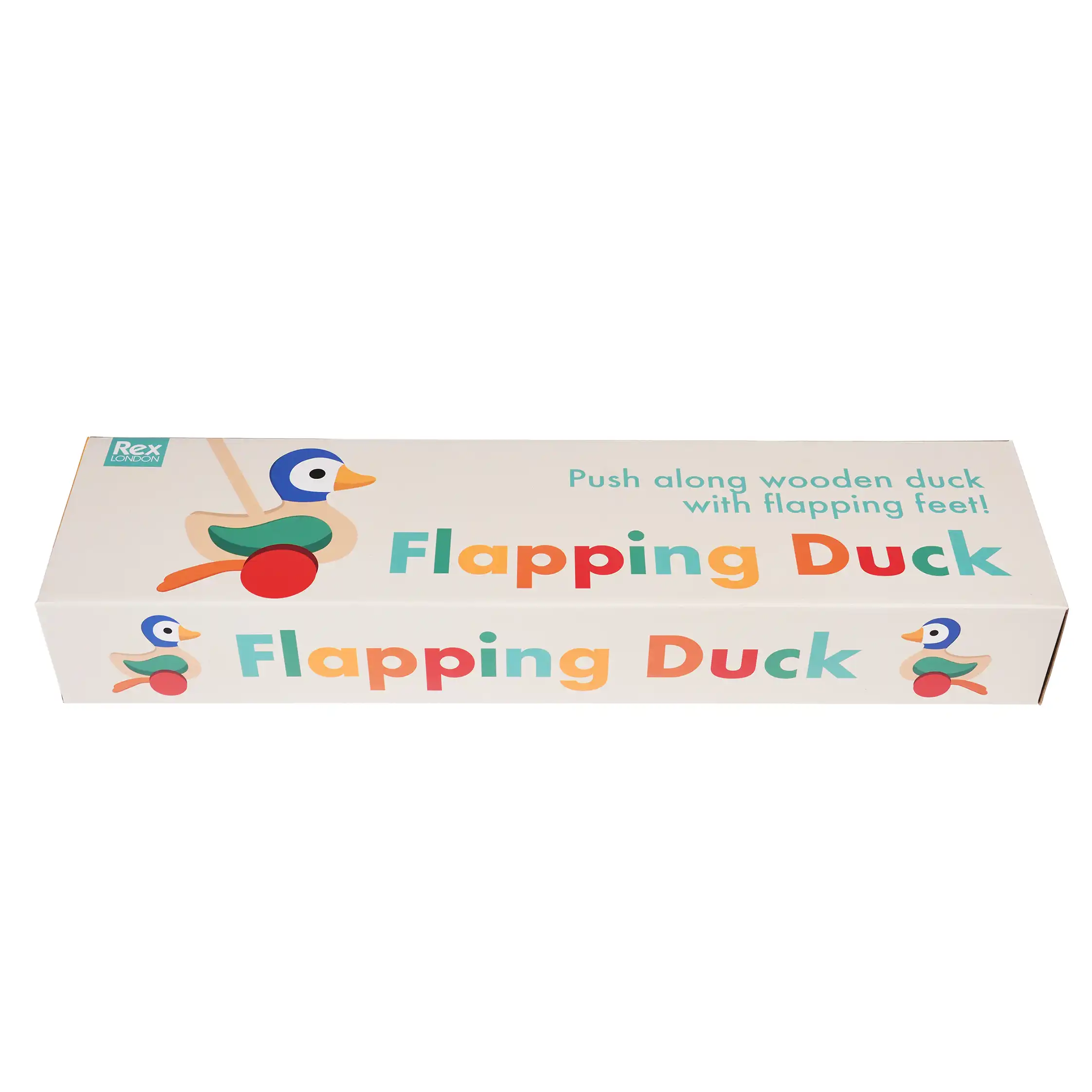 wooden push along flapping duck