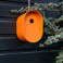ovales vogelhaus aus bambusfaser - orange
