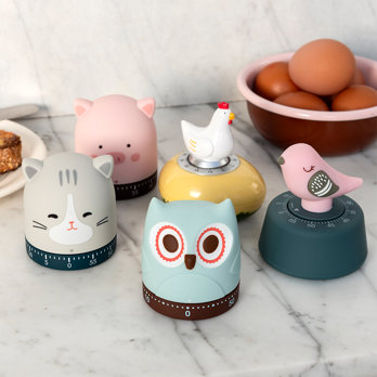 wind-up kitchen timer - owl