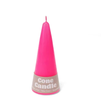 small cone candle - bright pink small cone candle - bright pink