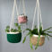 pink hanging u shape basket