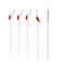 glass straws with cleaning brush (set of 4) - chillies
