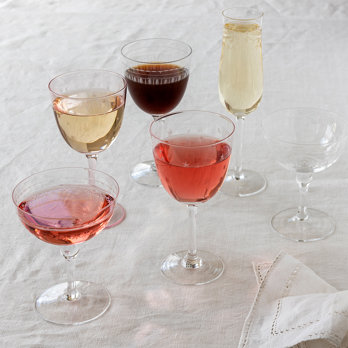 verres à vin gravés étoiles 250ml (lot de 2) - rose