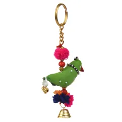 porte-clés perroquet en tissu vert porte-clés perroquet en tissu vert