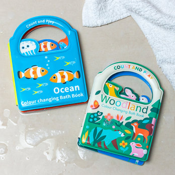 colour changing bath book - woodland