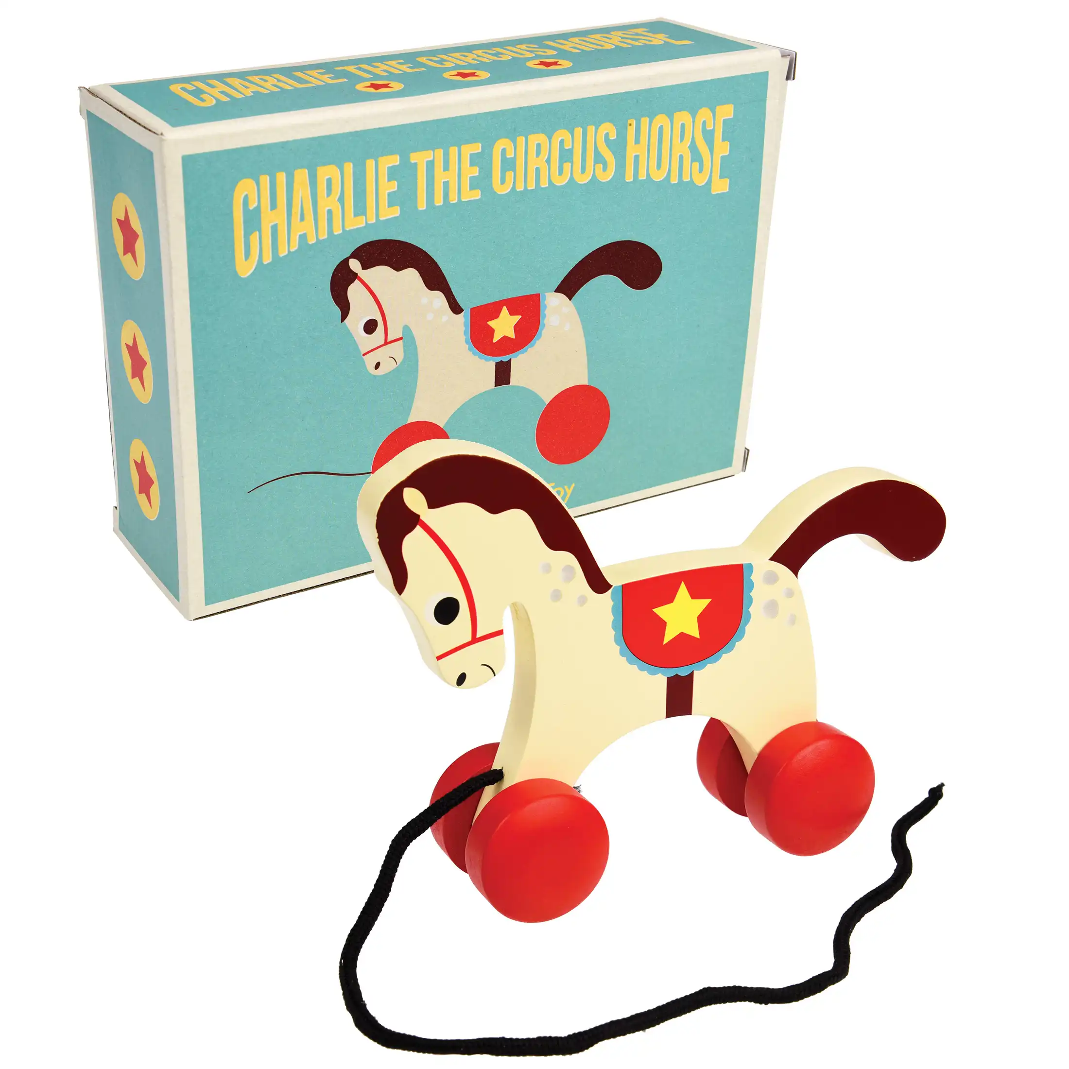 wooden pull toy - charlie the circus horse