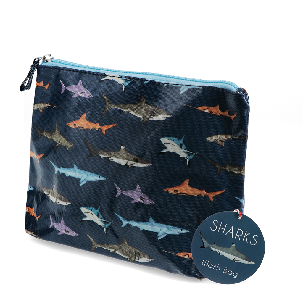 children's wash bag - sharks